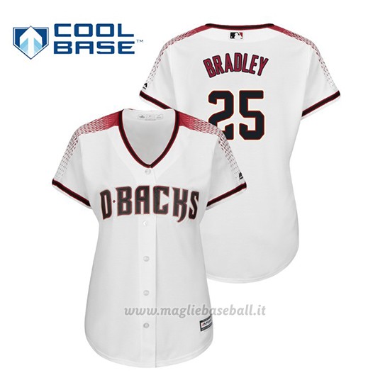 Maglia Baseball Donna Arizona Diamondbacks Archie Bradley Cool Base Majestic 1ªBianco